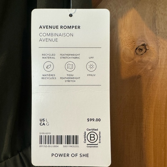 Athleta Olive Green Short Sleeve Jumpsuit - Picture 2 of 2